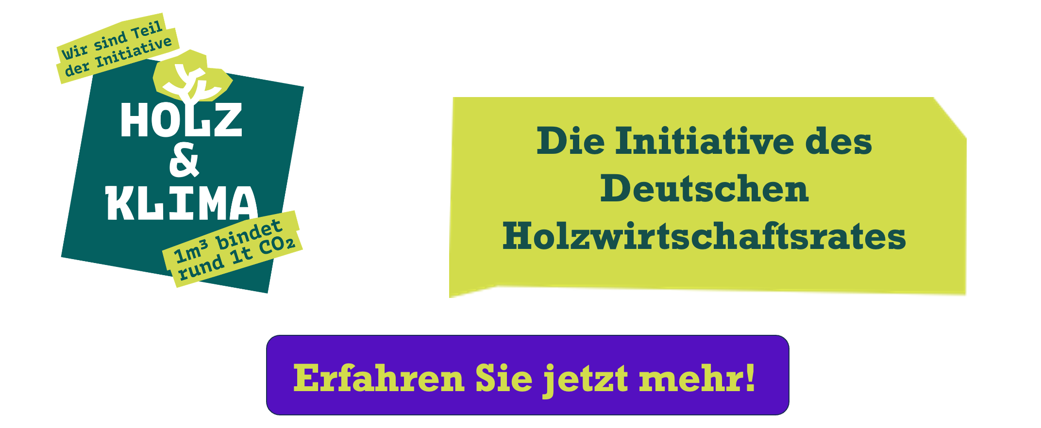 DHWR Banner HuK Der Deutsche Holzwirtschaftsrat hat die Kampagne Holz rettet Klima gestartet.